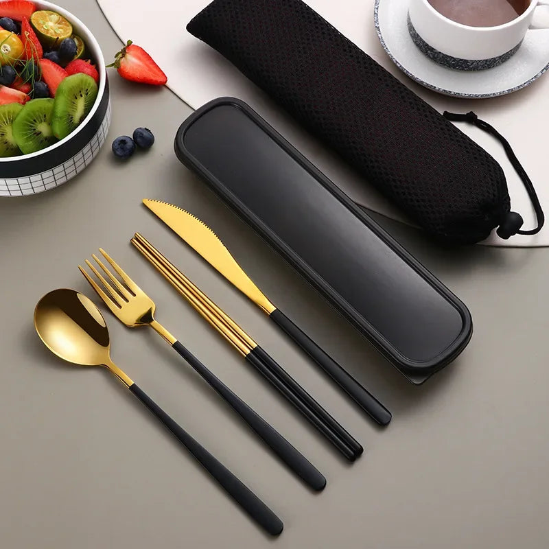 Portable Stainless Steel Tableware Set