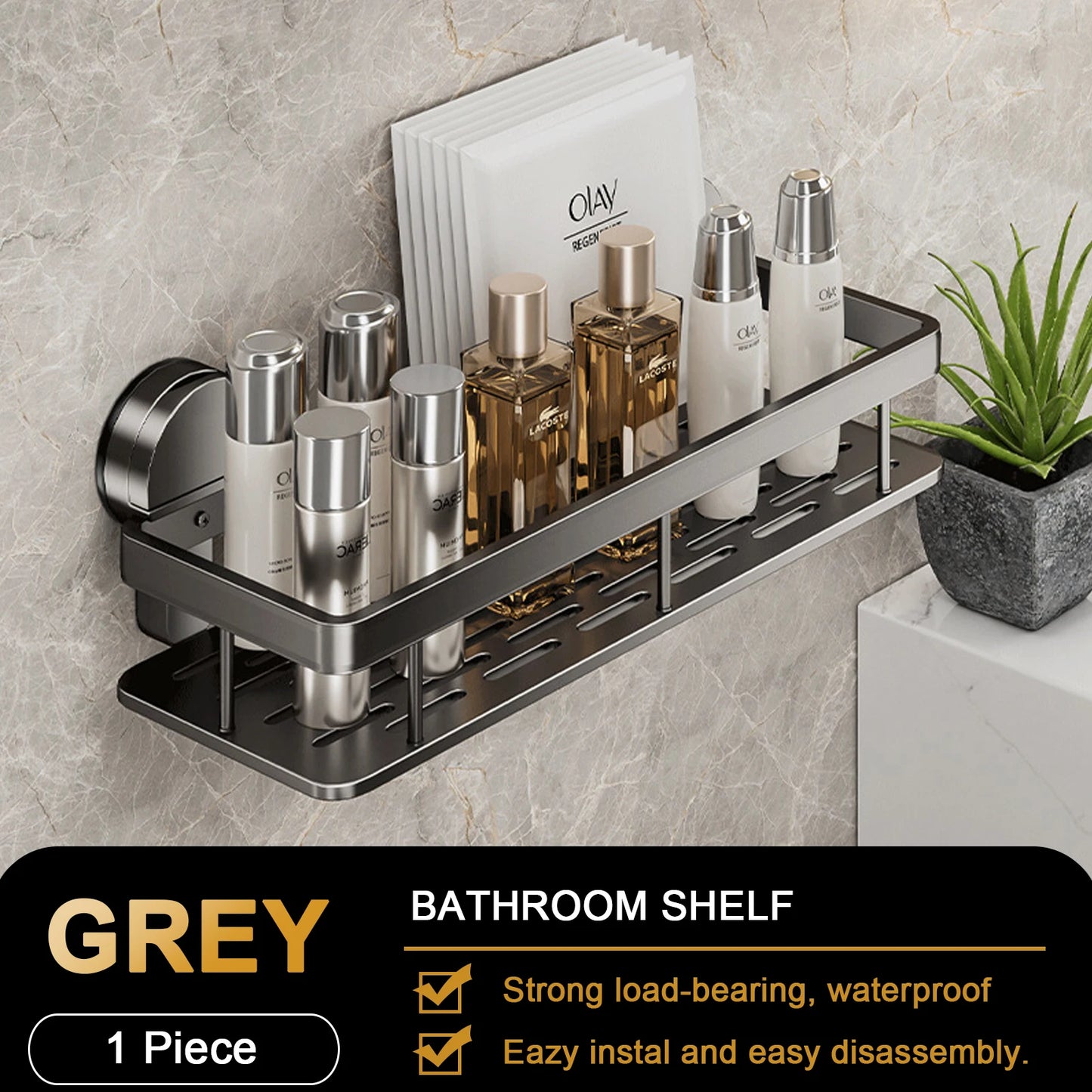 Suction Cup Bathroom Shelf