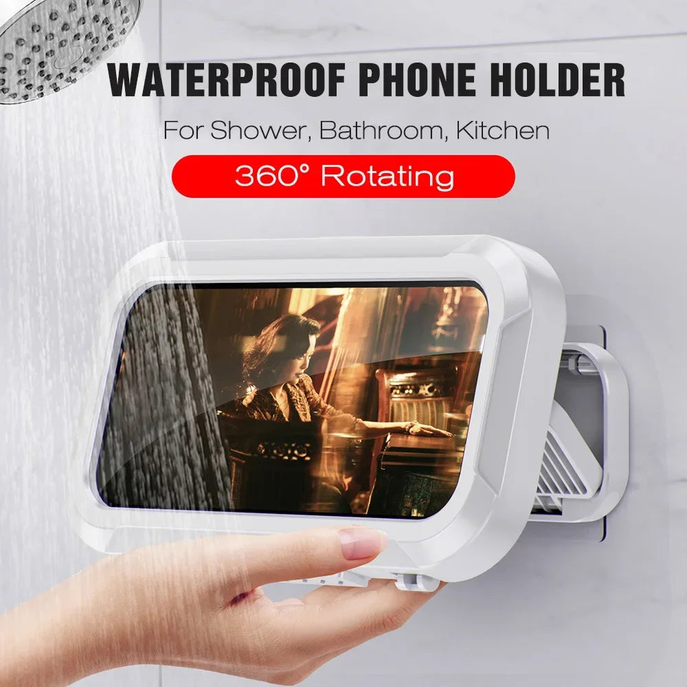 Waterproof Adjustable Shower Phone Holder