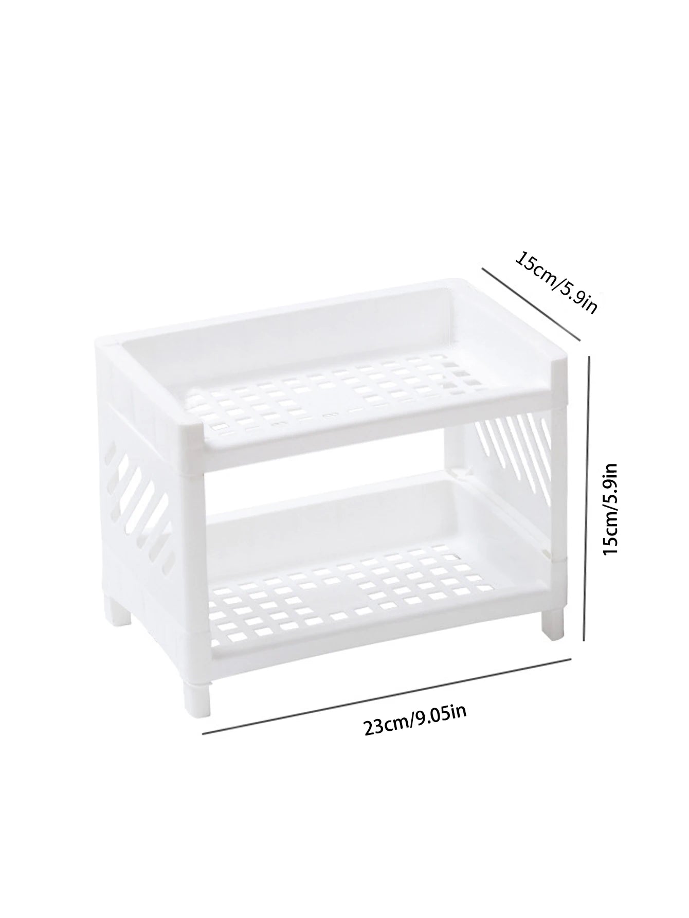 Double Layer White Desktop Organizer