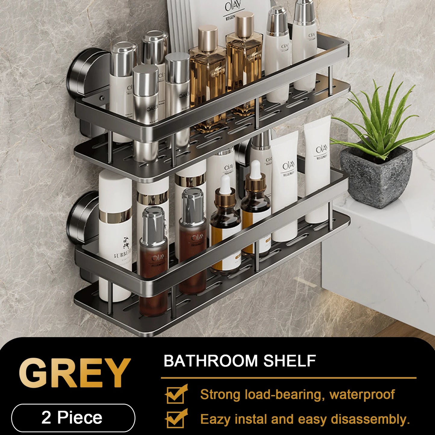 Suction Cup Bathroom Shelf