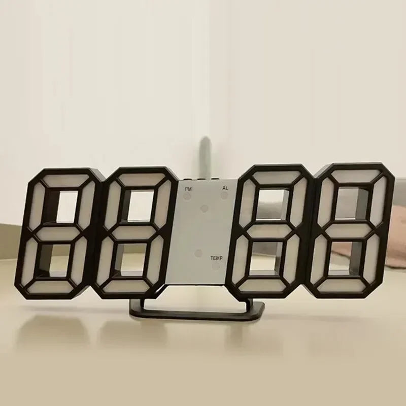 Modern 3D LED Alarm Clock