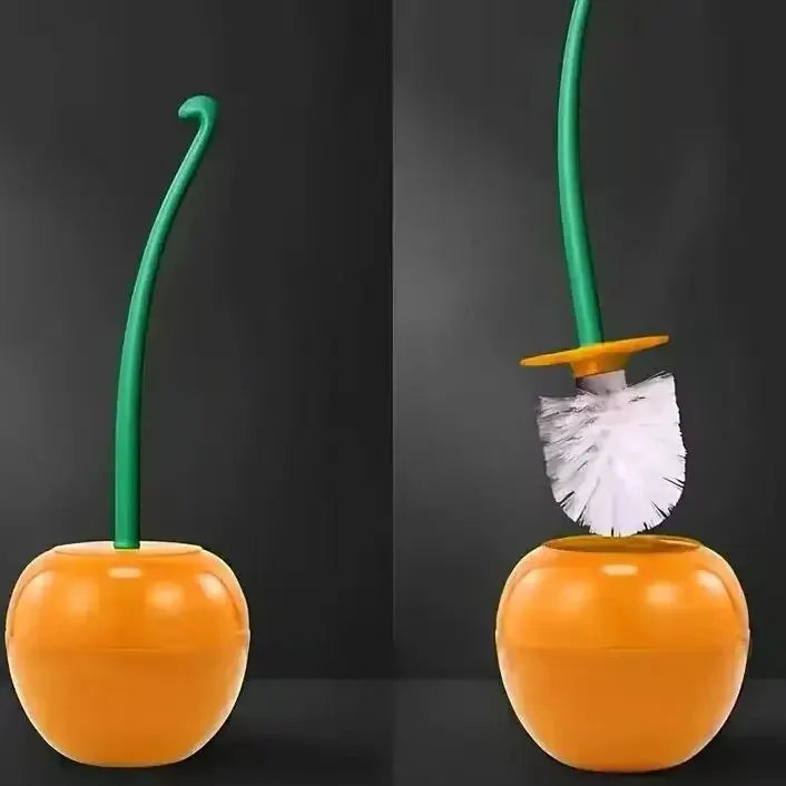 Creative Cherry Shape Toilet Brush Holder Set