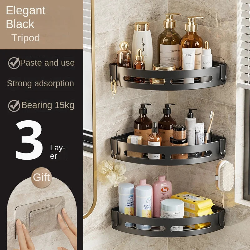 No-Drill Bathroom Shower Caddy Shelf Storage Rack