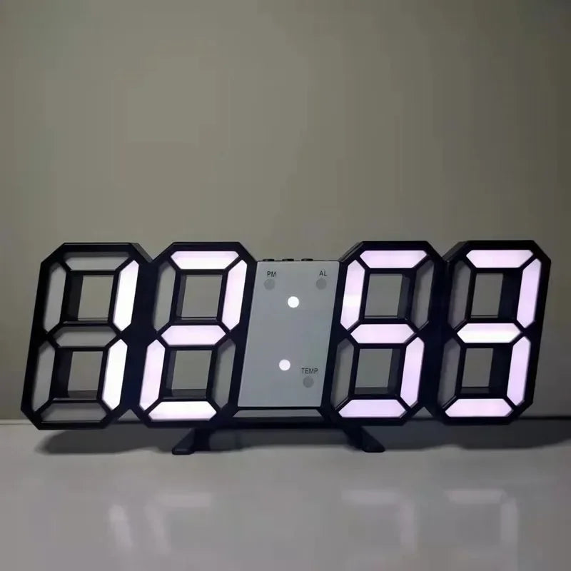 Modern 3D LED Alarm Clock