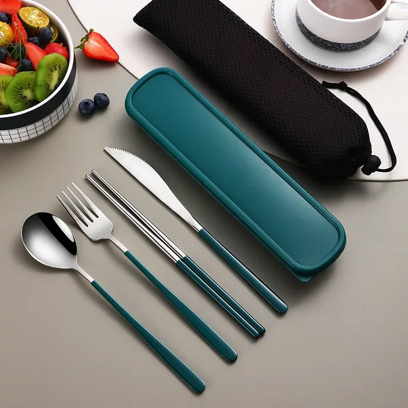 Portable Stainless Steel Tableware Set
