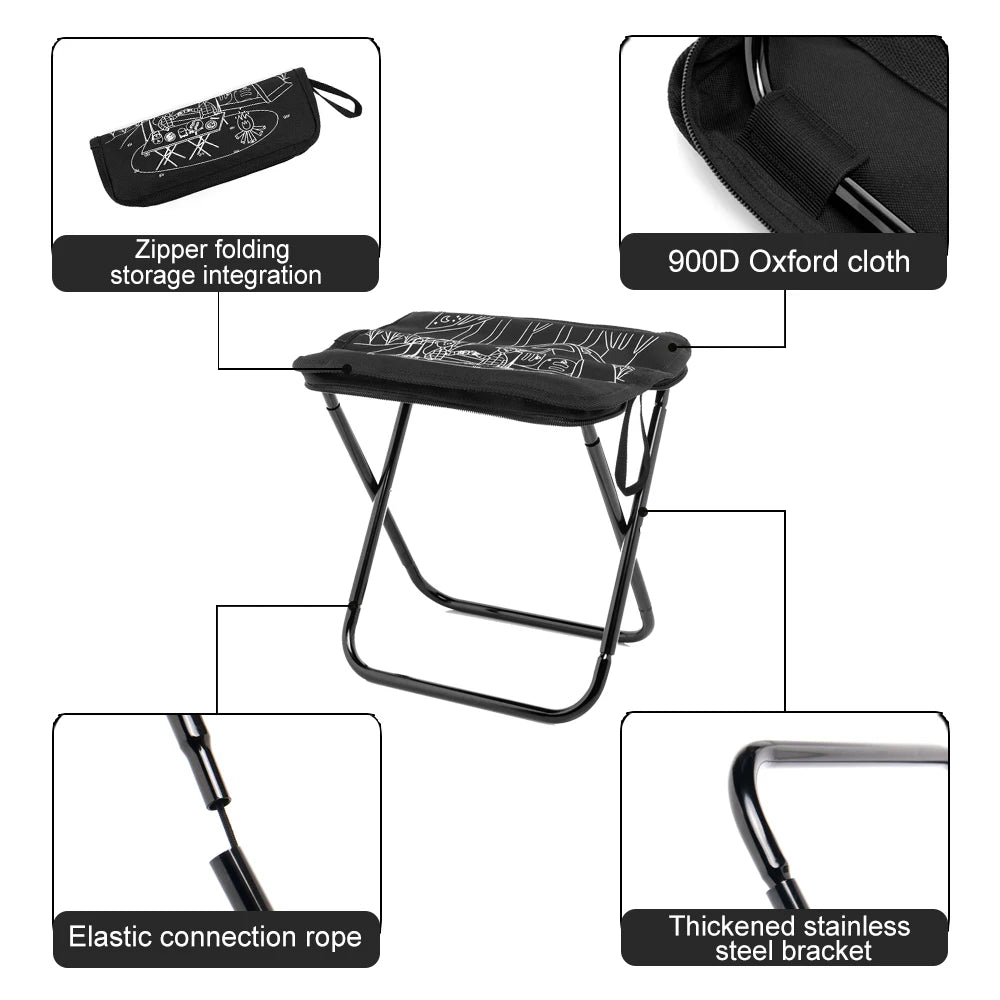 Foldable Camping Stool Lightweight Chair