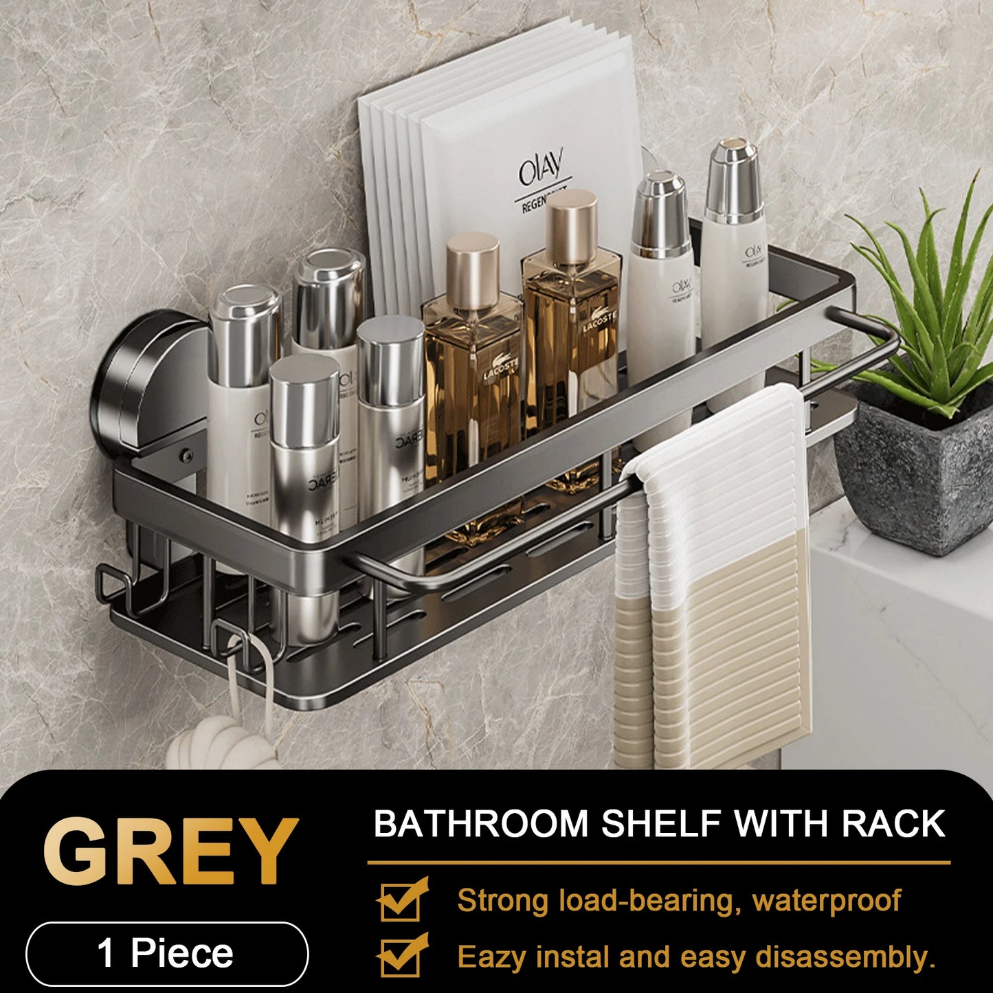 Suction Cup Bathroom Shelf