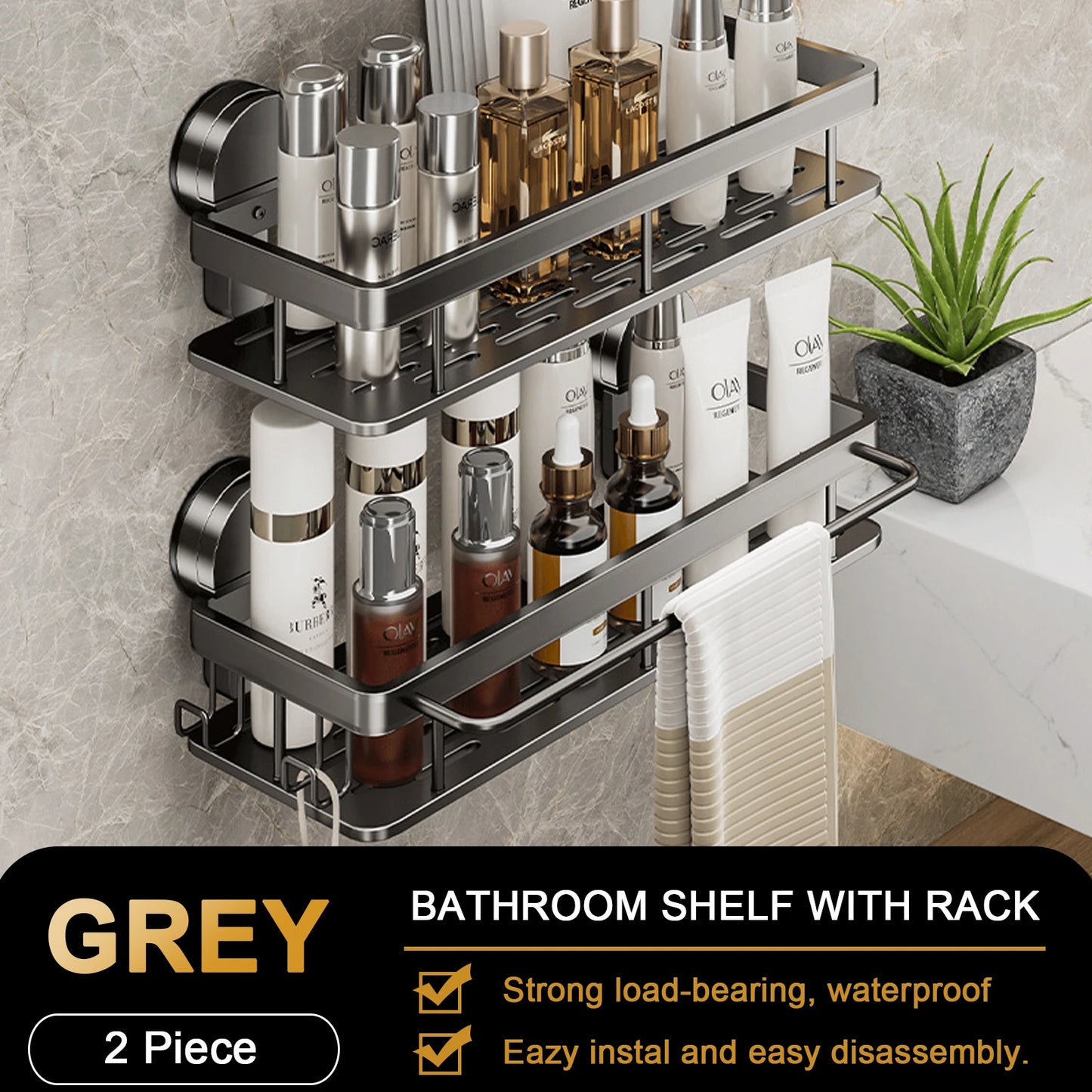 Suction Cup Bathroom Shelf