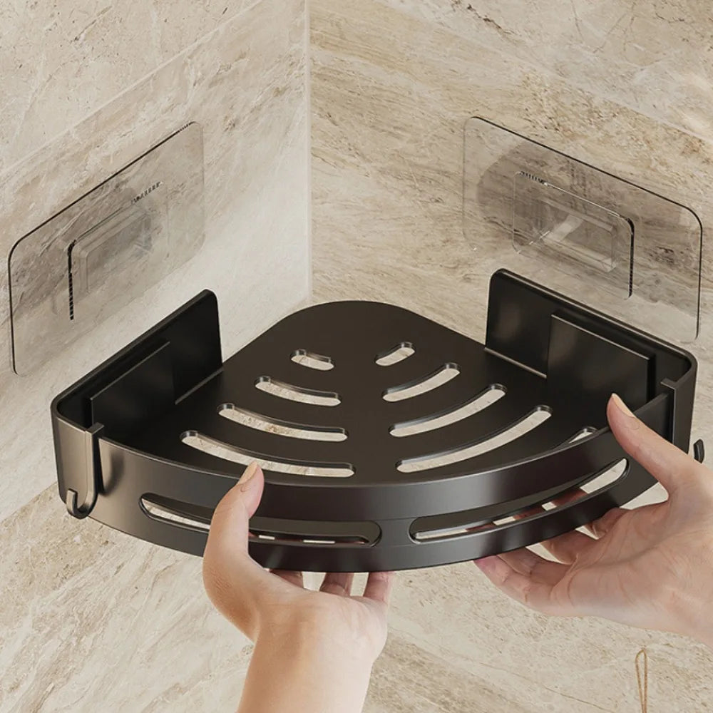 No-Drill Bathroom Shower Caddy Shelf Storage Rack