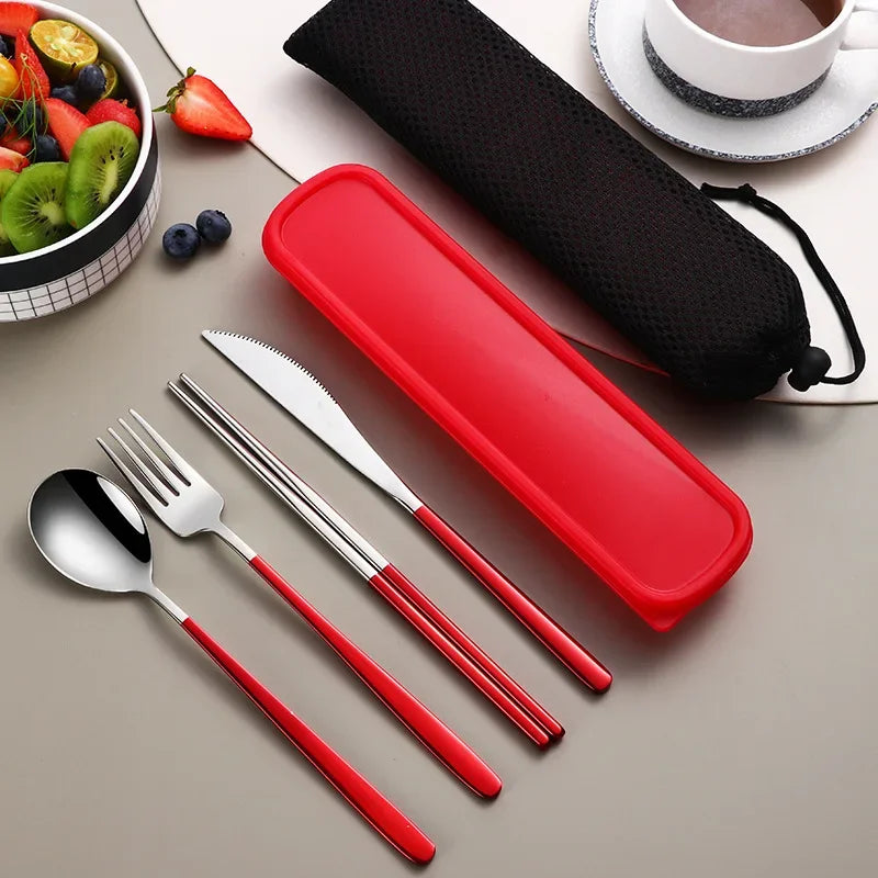 Portable Stainless Steel Tableware Set