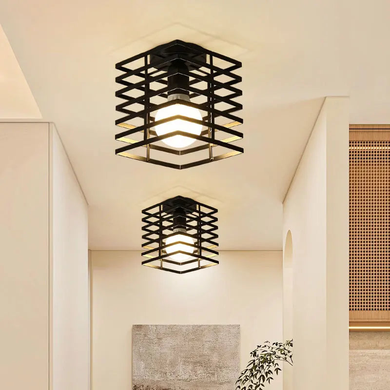 Vintage Black Metal Ceiling Light