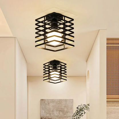 Vintage Black Metal Ceiling Light