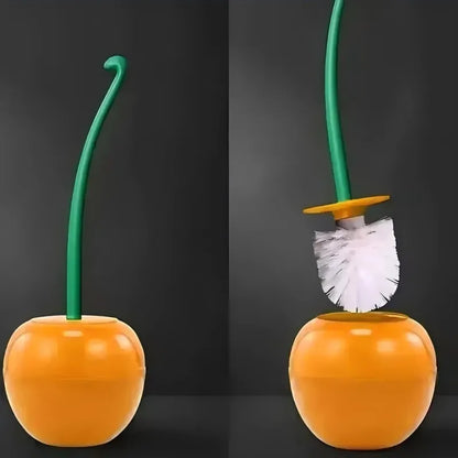 Creative Cherry Shape Toilet Brush Holder Set