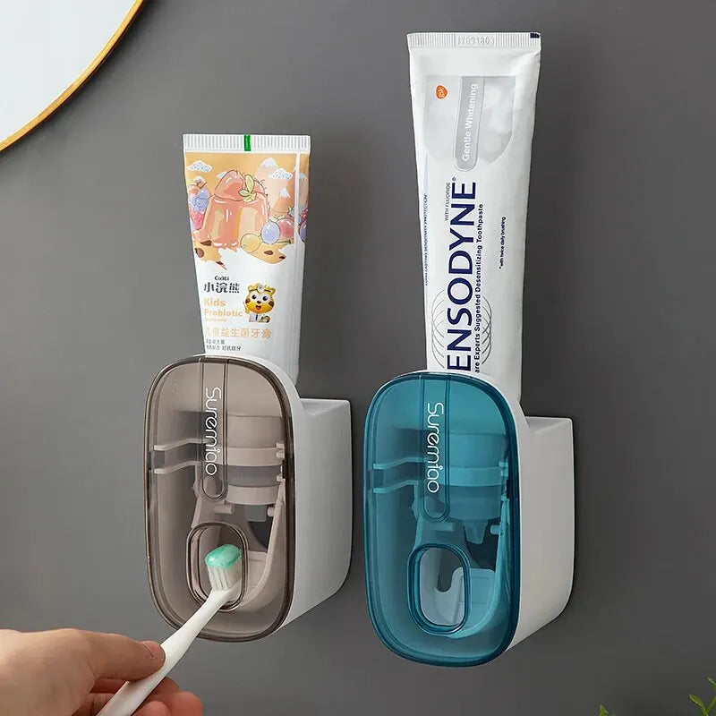 Wall Mount Lazy Squeezer Toothbrush Holder
