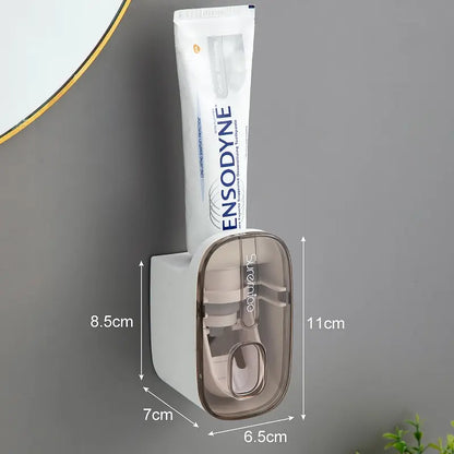 Wall Mount Lazy Squeezer Toothbrush Holder