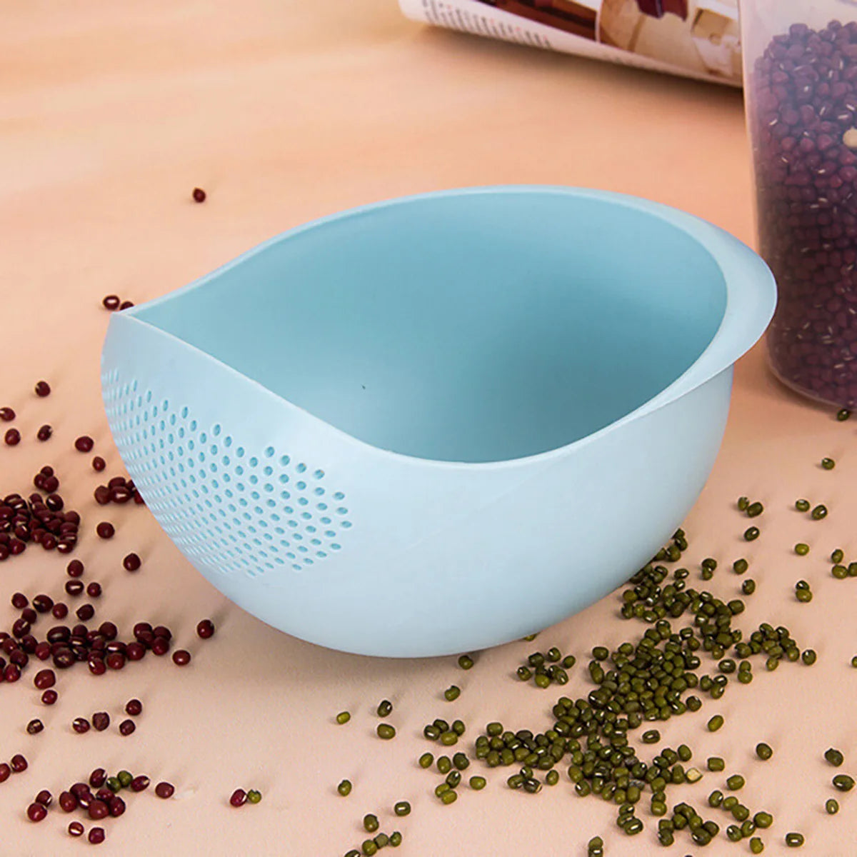 Multi-Use Rice Colander Drain Basket with Handle