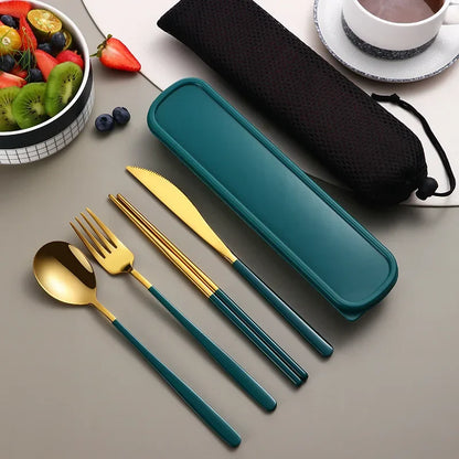 Portable Stainless Steel Tableware Set