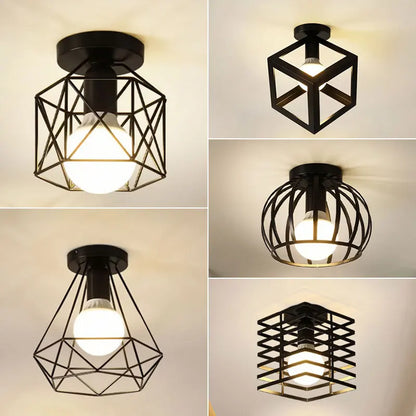 Vintage Black Metal Ceiling Light