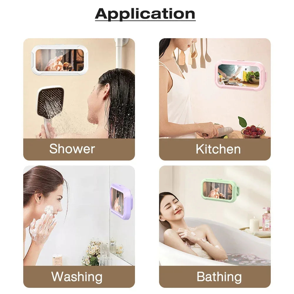 Waterproof Adjustable Shower Phone Holder