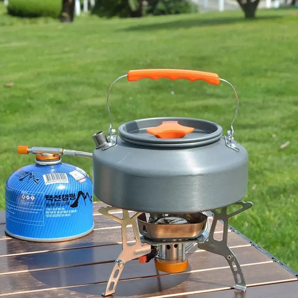 1.1L Aluminum Camping Kettle Lightweight Teapot