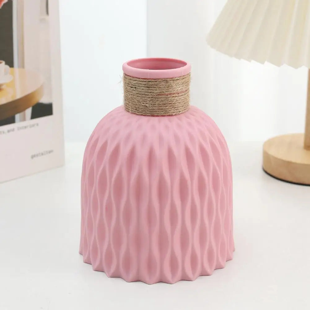 DIY Rope Plastic Vase for Flower Arrangements