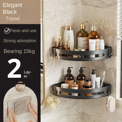 No-Drill Bathroom Shower Caddy Shelf Storage Rack