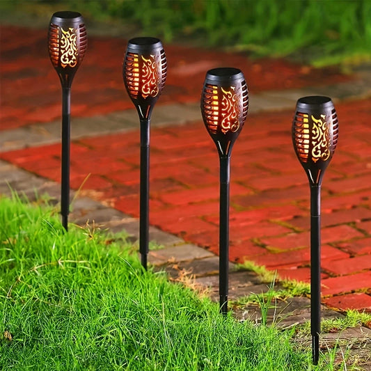 12LED Solar Flame Torch Lights