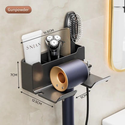 Wall Mounted Hair Dryer Holder Shelf