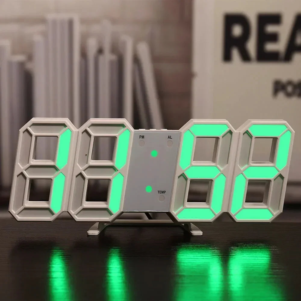 Modern 3D LED Alarm Clock