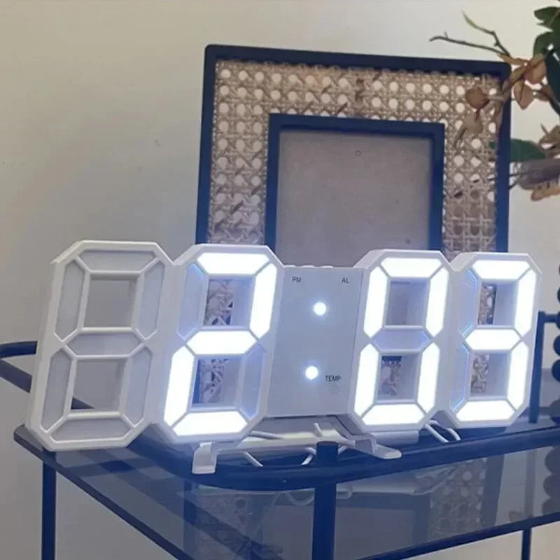 Modern 3D LED Alarm Clock