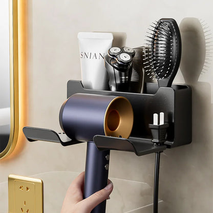 Wall Mounted Hair Dryer Holder Shelf