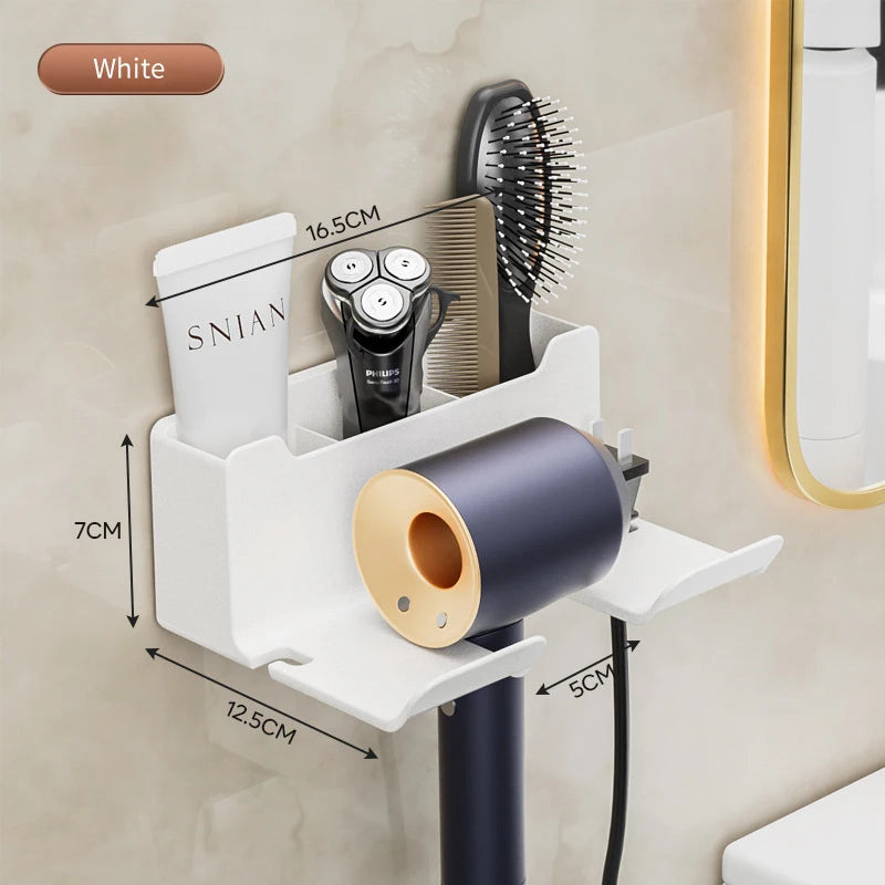 Wall Mounted Hair Dryer Holder Shelf