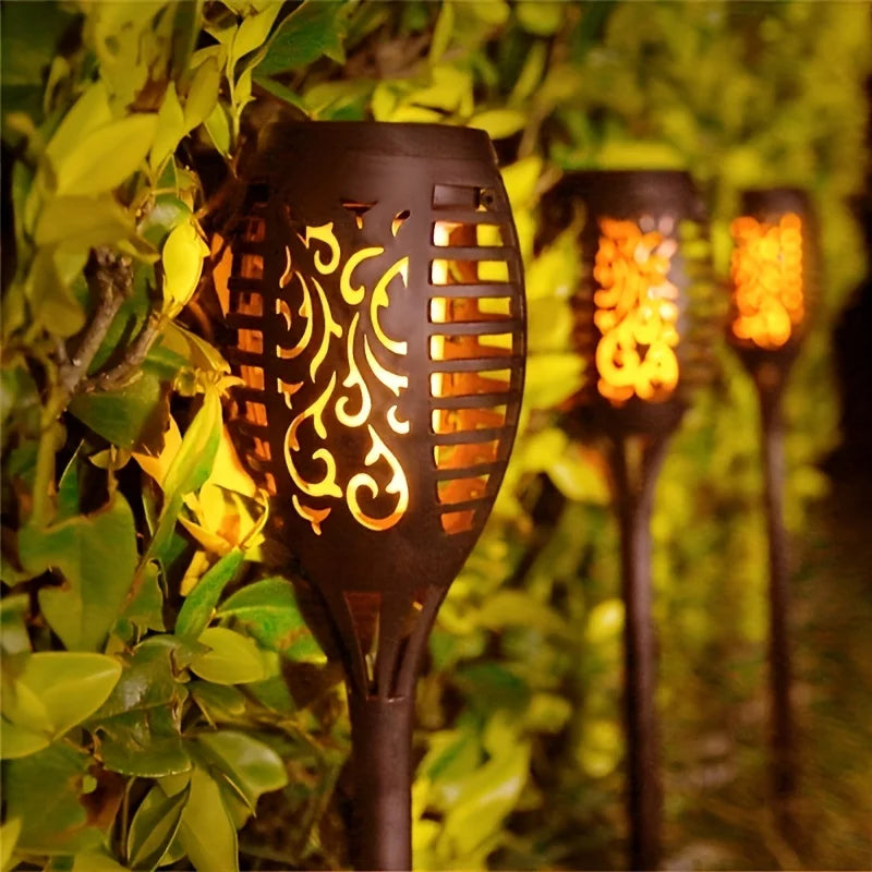 12LED Solar Flame Torch Lights