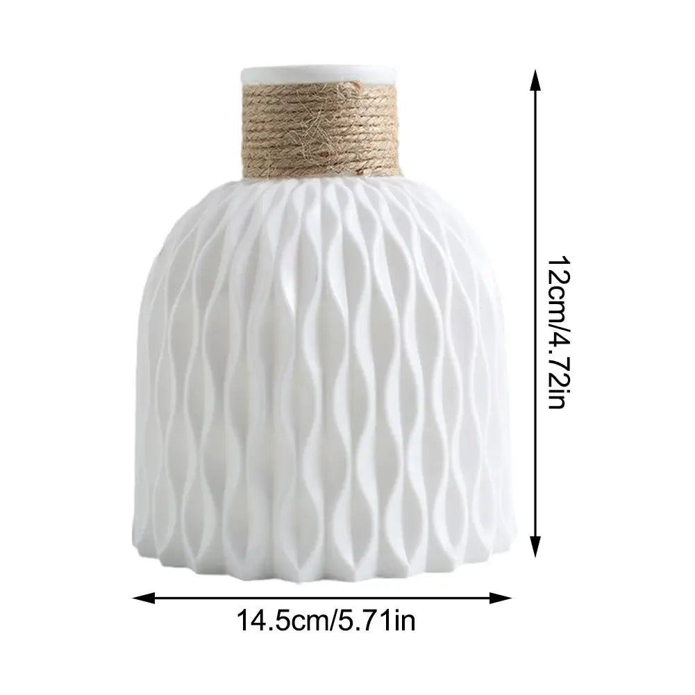 DIY Rope Plastic Vase for Flower Arrangements