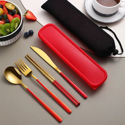 Portable Stainless Steel Tableware Set