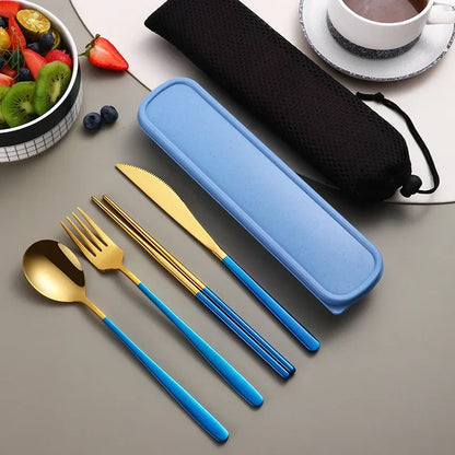 Portable Stainless Steel Tableware Set