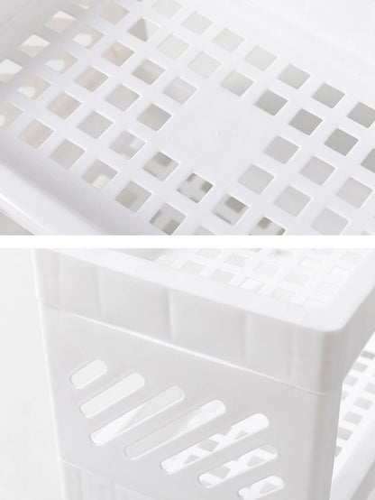 Double Layer White Desktop Organizer