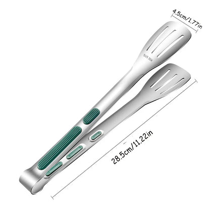 Non-Slip Stainless Steel Food Tongs for Meat