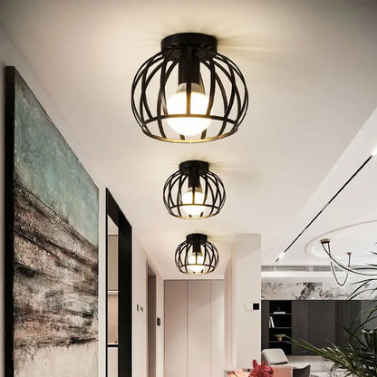Vintage Black Metal Ceiling Light