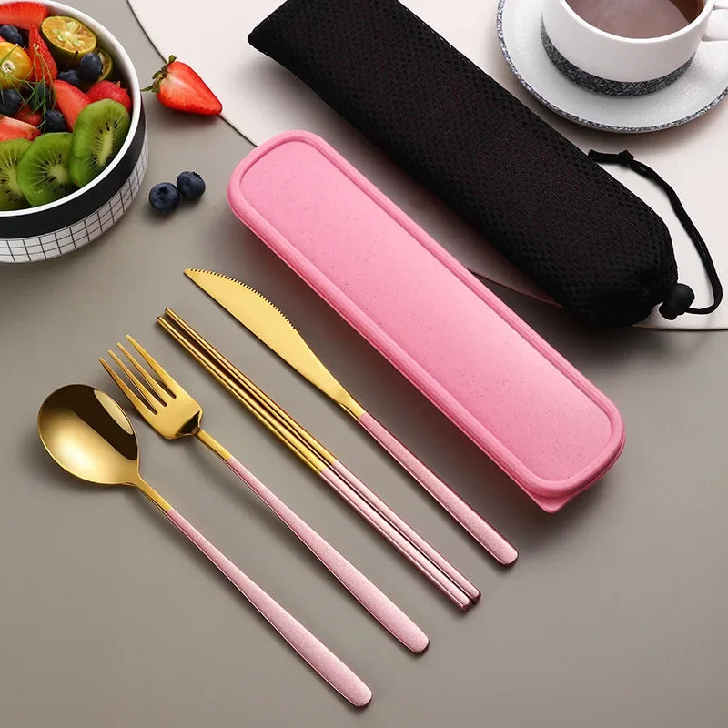 Portable Stainless Steel Tableware Set