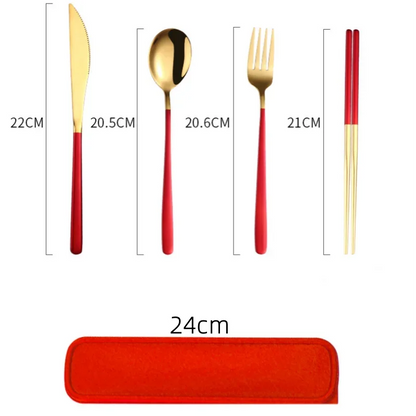 Portable Stainless Steel Tableware Set