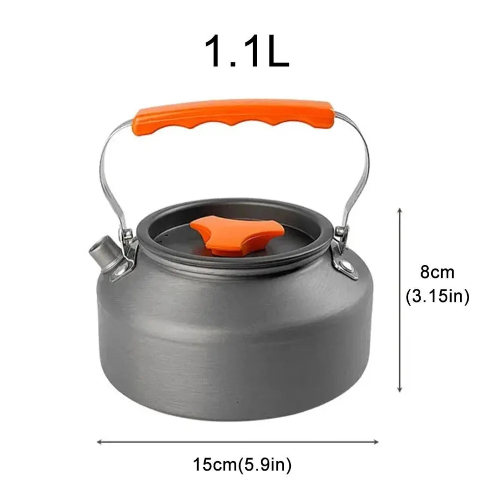 1.1L Aluminum Camping Kettle Lightweight Teapot