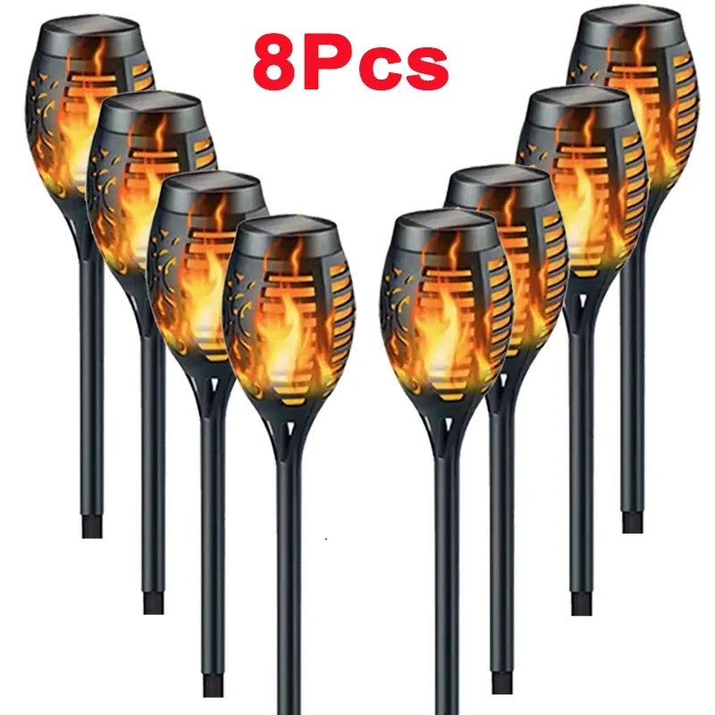 12LED Solar Flame Torch Lights