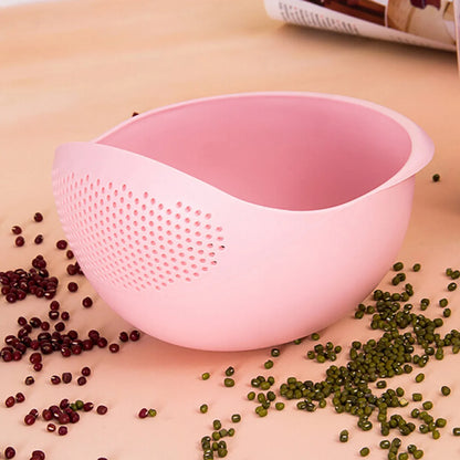 Multi-Use Rice Colander Drain Basket with Handle