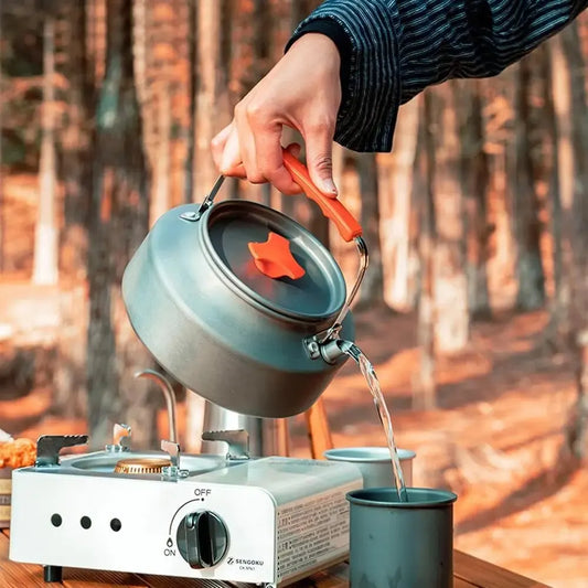 1.1L Aluminum Camping Kettle Lightweight Teapot