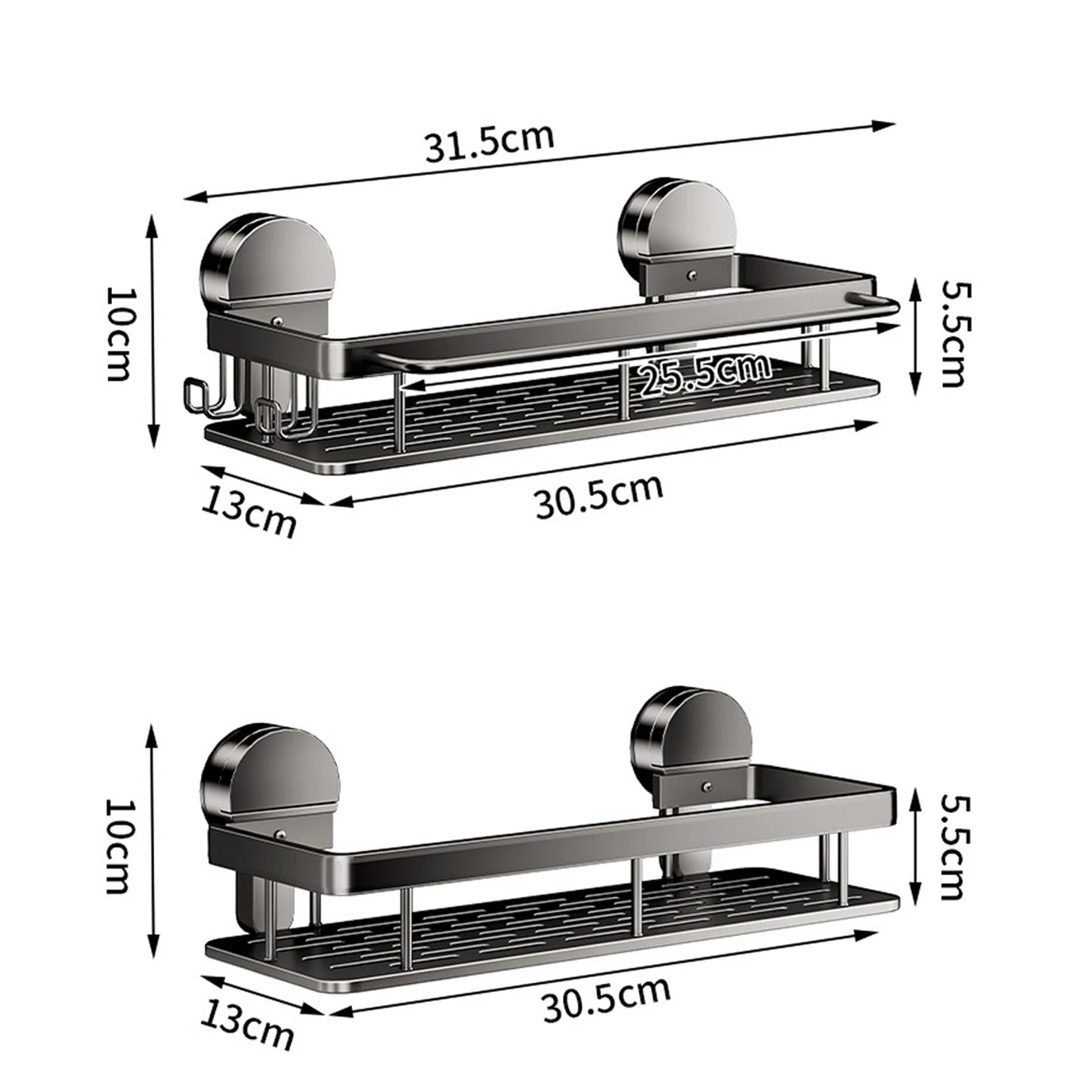 Suction Cup Bathroom Shelf