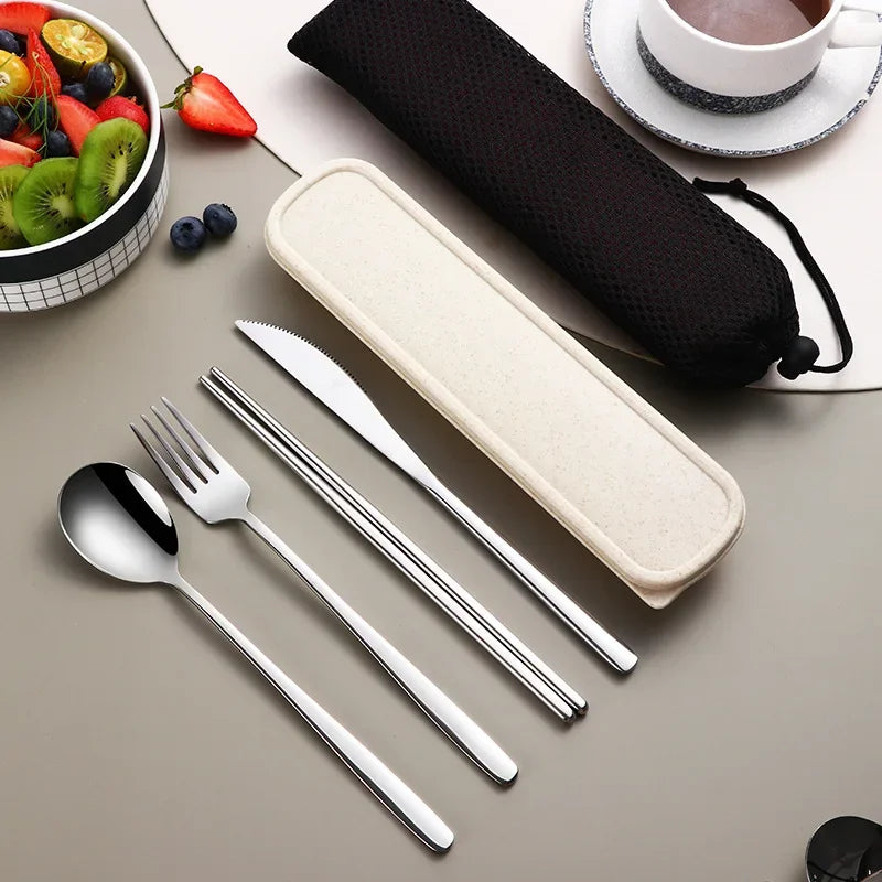 Portable Stainless Steel Tableware Set